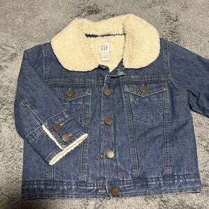 GAP Kids Blue Denim Jacket with white Collar